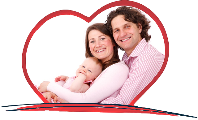 Immagine di una famiglia nel cuore